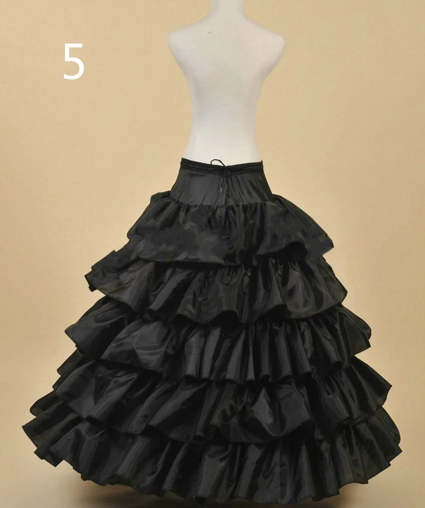 Black Petticoats for Wedding Dress Crinoline jupon tulle mariage enaguas saiote novia anagua de vestido de noiva underskirt