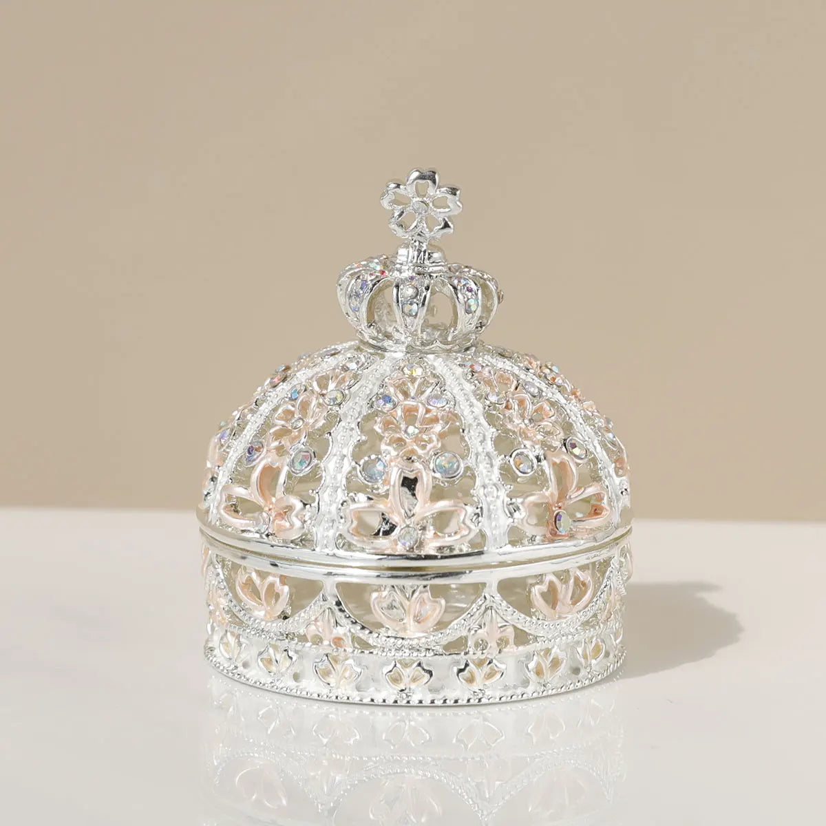 European Creative Jewelry Box Crown Ring Holder Wedding Proposal Gift for Women Earrings Necklace Storage