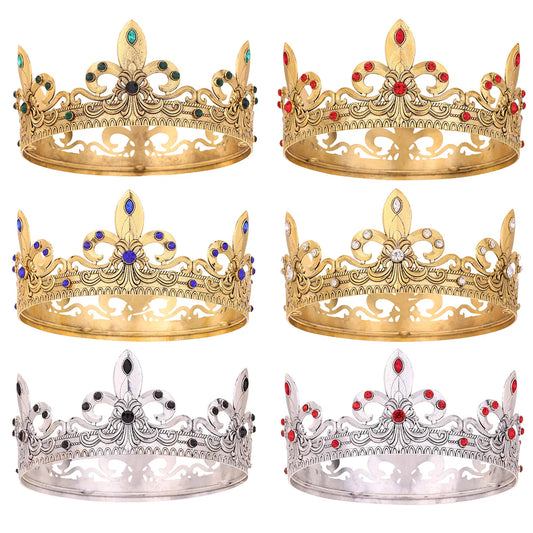 Baroque Vintage Crystal Rhinestone Tiaras And Crowns For Women Bride Queen King Diadems Wedding Hair Accessories Party Pageant