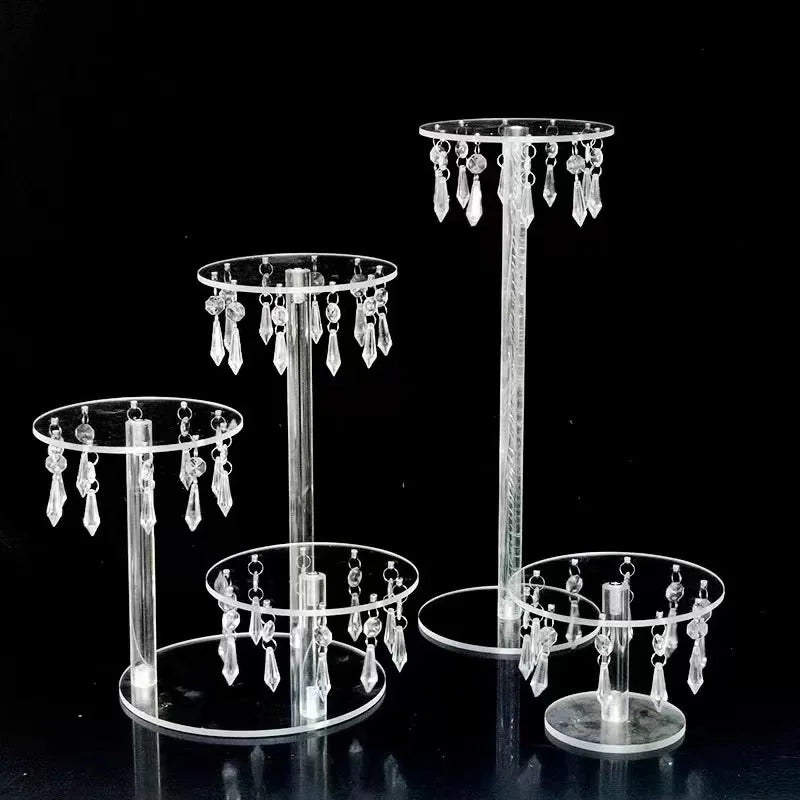 Table Wedding Rotating Acrylic Cake Stand Dessert Display For Birthday Party Decors