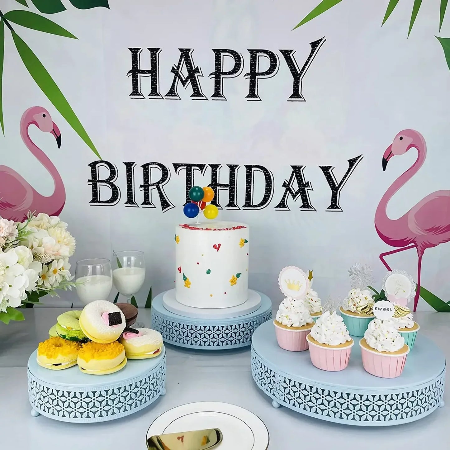 Cake Stand Home Party Dessert Table Display Rack Dessert Cake Tray Cold Meal Tea Break Table Afternoon Tea Center Rack Metal