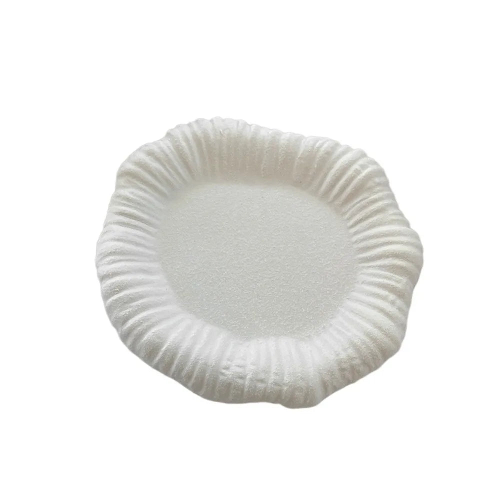 Home Decoration Ceramic Jewelry Storage Tray Irregular Portable Jewelry Display Rack Artistic Creative Storage Plate Home