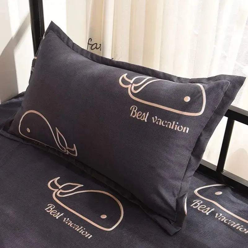 Printed Pillow Case Throw 40x60cm Simple Soft Cozy Skin-friendly Students Bedroom Cover Washable Home Household  Fashion