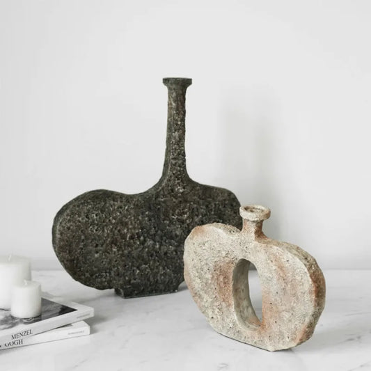 Artisan Textured Sculptural Vases