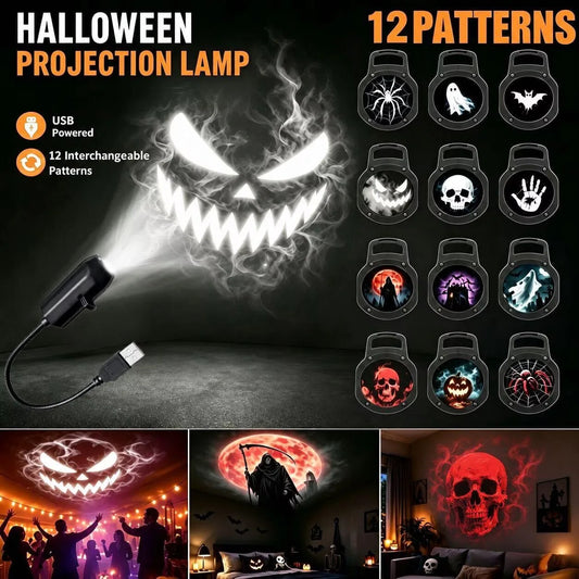 Halloween Ghost & Skull LED Projector Light