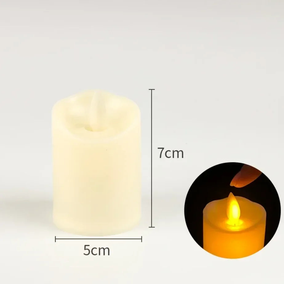 PaaMaa LED Electric Candle Lamp Swing Flameless Candles Battery Powered Candles for Wedding Decor Birthday Party Supplies