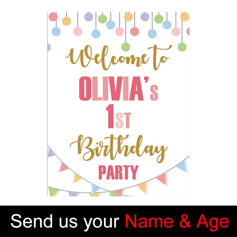 Custom Baby Shower Welcome Sign Board Mosaic Customized Personalized Welcome Baby Shower Sign for Baby Shower Birthday Decoratio
