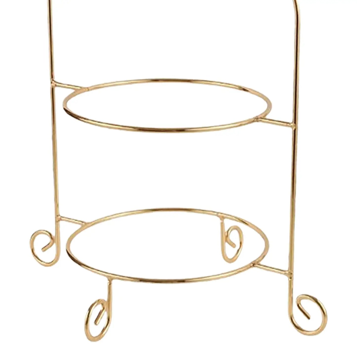 2 Tiered Cake Stand Classic Cookie Display Platter Decoration, For Wedding Home Party Decor Dessert Display Center Rack Metal