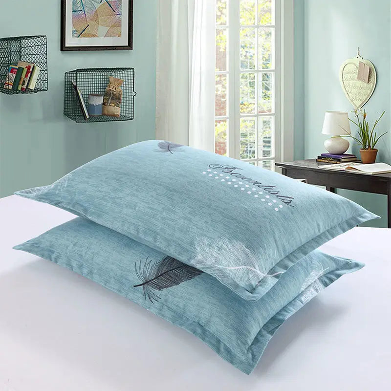 Printed Pillow Case Throw 40x60cm Simple Soft Cozy Skin-friendly Students Bedroom Cover Washable Home Household  Fashion