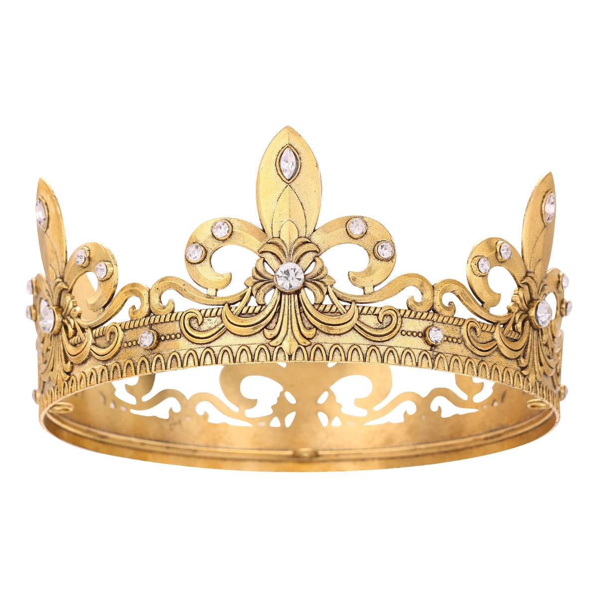 Baroque Vintage Crystal Rhinestone Tiaras And Crowns For Women Bride Queen King Diadems Wedding Hair Accessories Party Pageant