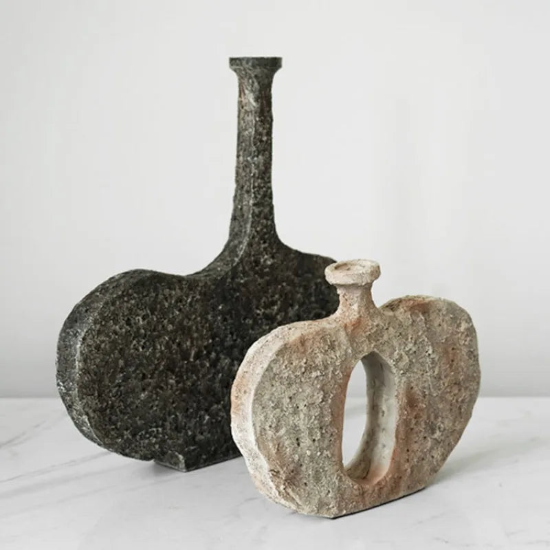 Artisan Textured Sculptural Vases