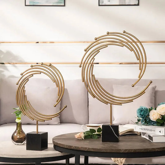 Golden Harmony Orbit Sculptures