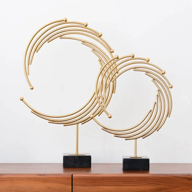 Golden Harmony Orbit Sculptures