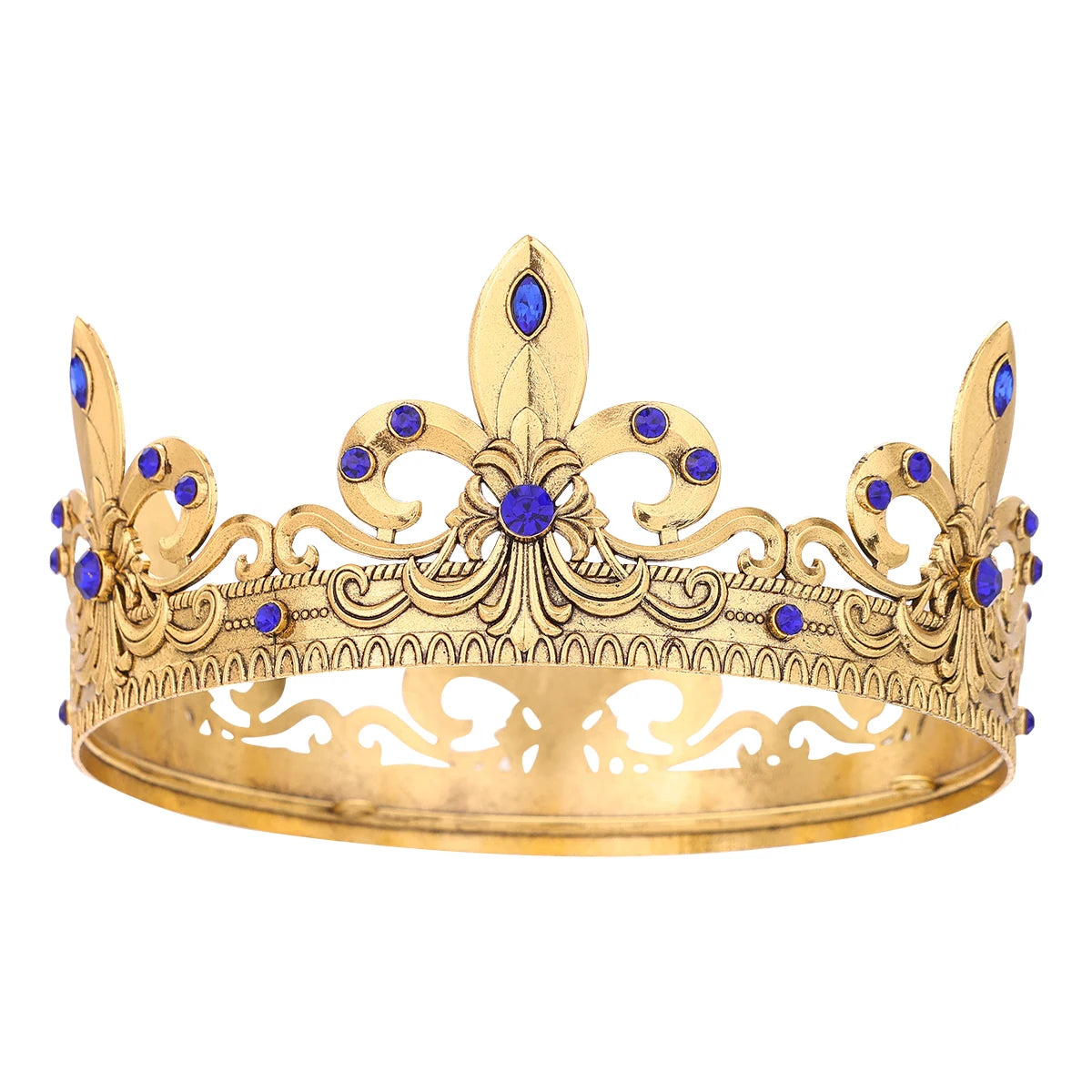 Baroque Vintage Crystal Rhinestone Tiaras And Crowns For Women Bride Queen King Diadems Wedding Hair Accessories Party Pageant