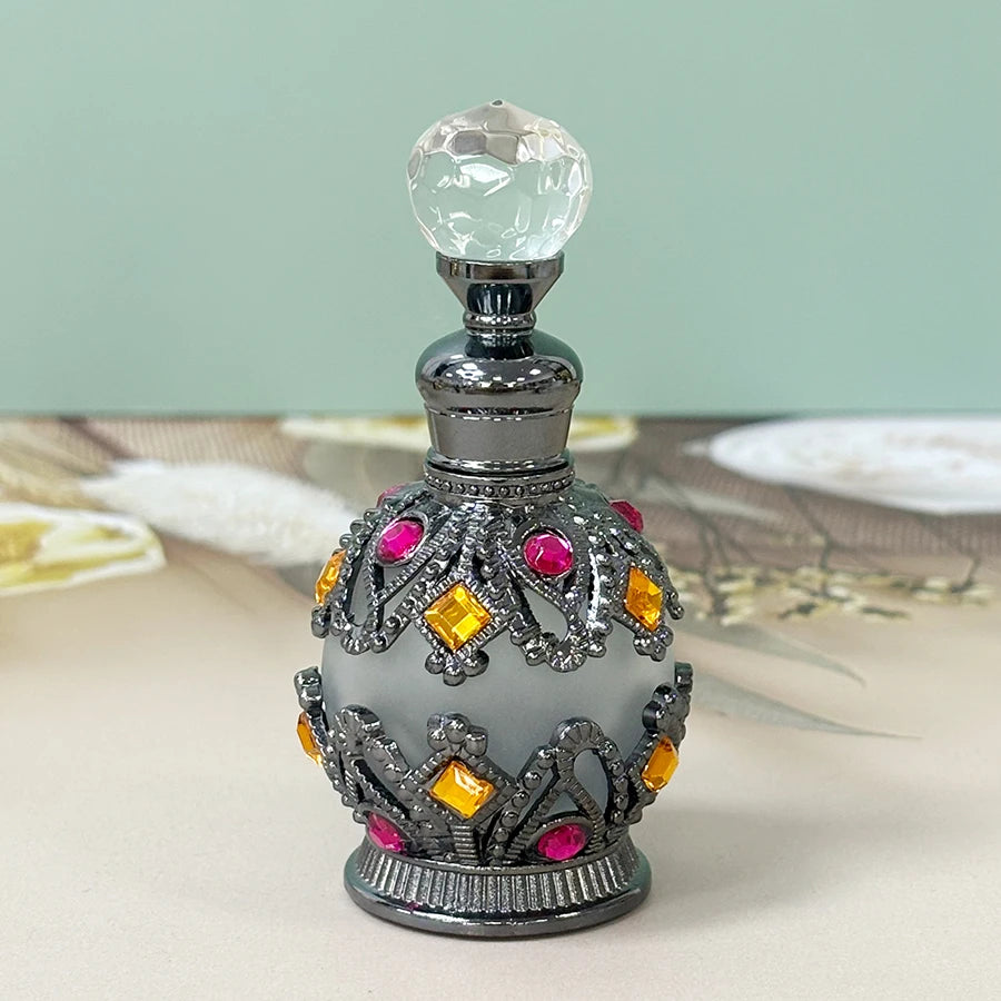 15ML Crystal Vintage Style Perfume Bottle Refillable Perfume Atomizer Perfume Dispensers For Beauty Salon Arab Style