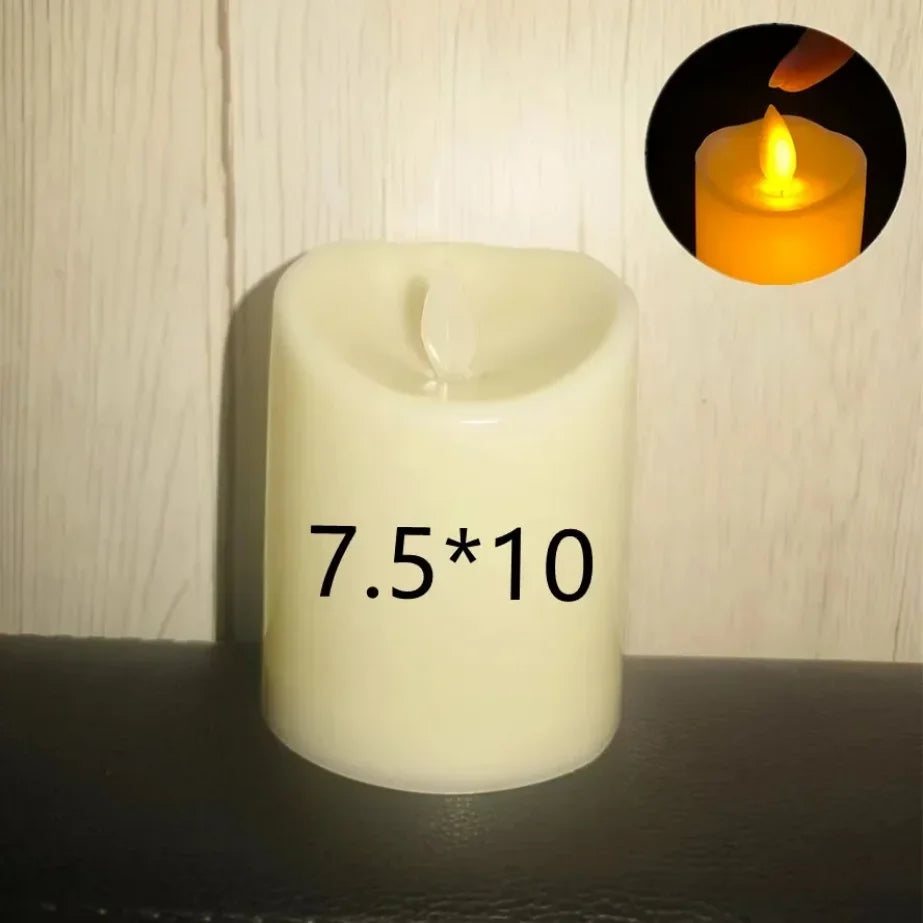 PaaMaa LED Electric Candle Lamp Swing Flameless Candles Battery Powered Candles for Wedding Decor Birthday Party Supplies