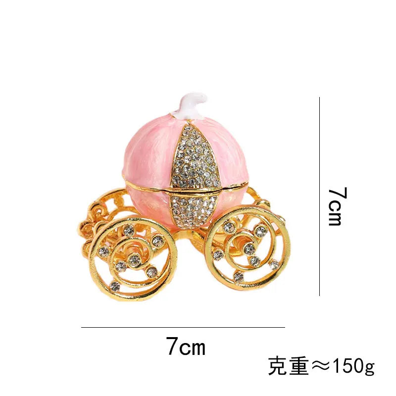 European Creative Jewelry Box Crown Ring Holder Wedding Proposal Gift for Women Earrings Necklace Storage