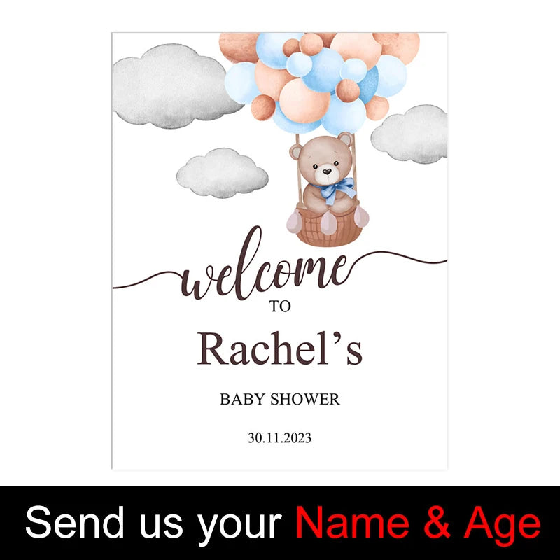 Custom Baby Shower Welcome Sign Board Mosaic Customized Personalized Welcome Baby Shower Sign for Baby Shower Birthday Decoratio