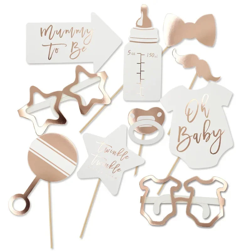 Oh Baby Photo Booth Props Mummy To Be  Shower Decoration for  Welcome Gender Reveal Kids 1st Birthday DIY Party Supplies