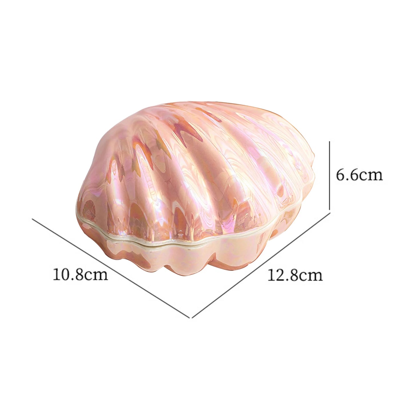 Ceramic Seashell Jewelry Storage Box Trinket Box Collectible Fashion Creative for Desktop Dresser Living Room Home Ornaments