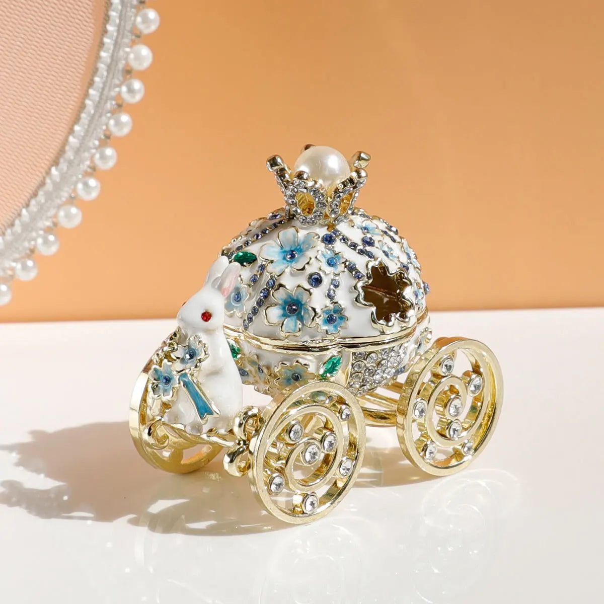 European Creative Jewelry Box Crown Ring Holder Wedding Proposal Gift for Women Earrings Necklace Storage