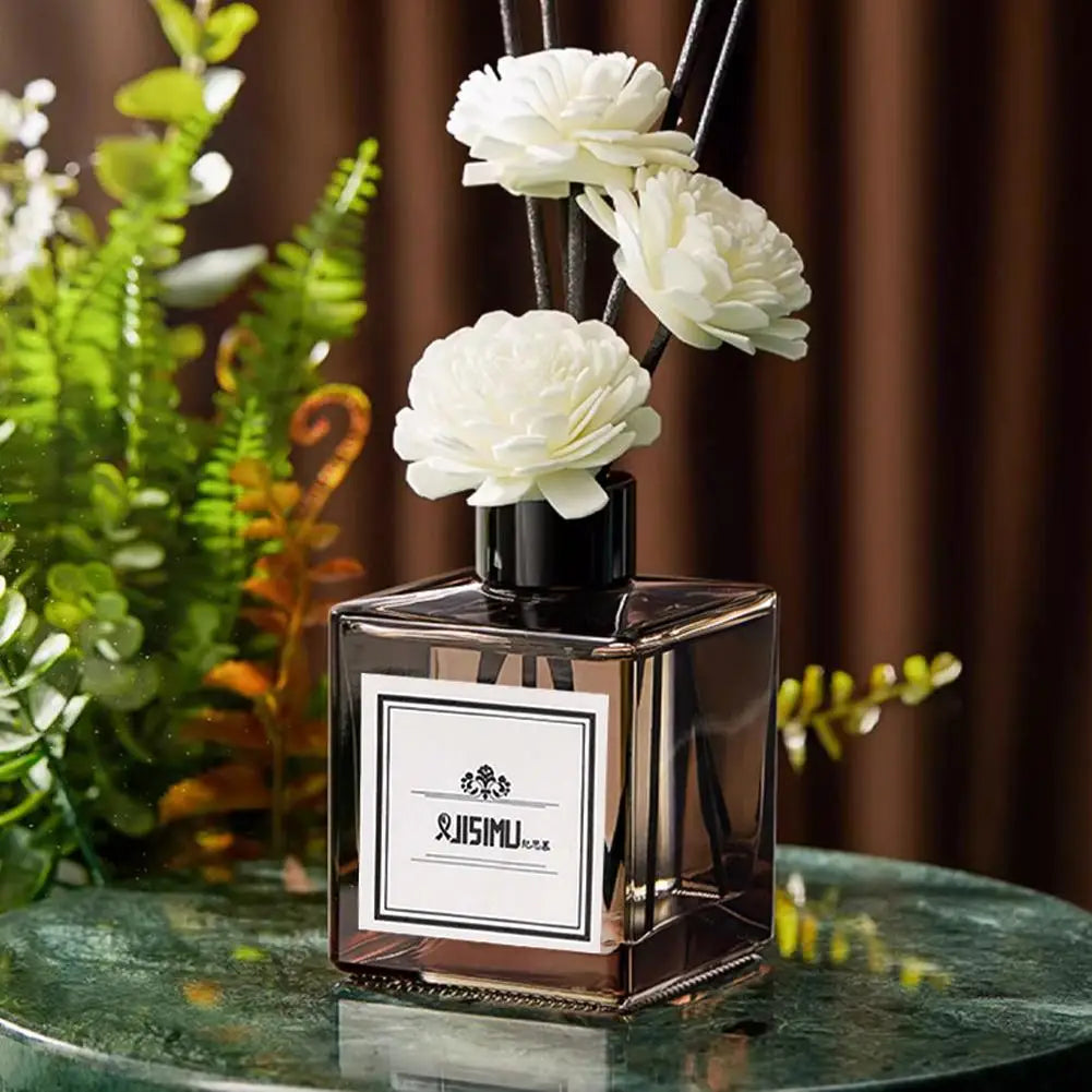 Luxury Reed Diffuser Set Home Decor - Long Lasting Fragrance with Essential Oils, Elegant Glass Bottle for Living Room & Bedroom