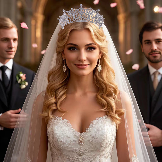 Luxury Crystal Rhinestone Tiaras And Crowns For Queen Princess Bride Wedding Diadems Women Hair Accessories
