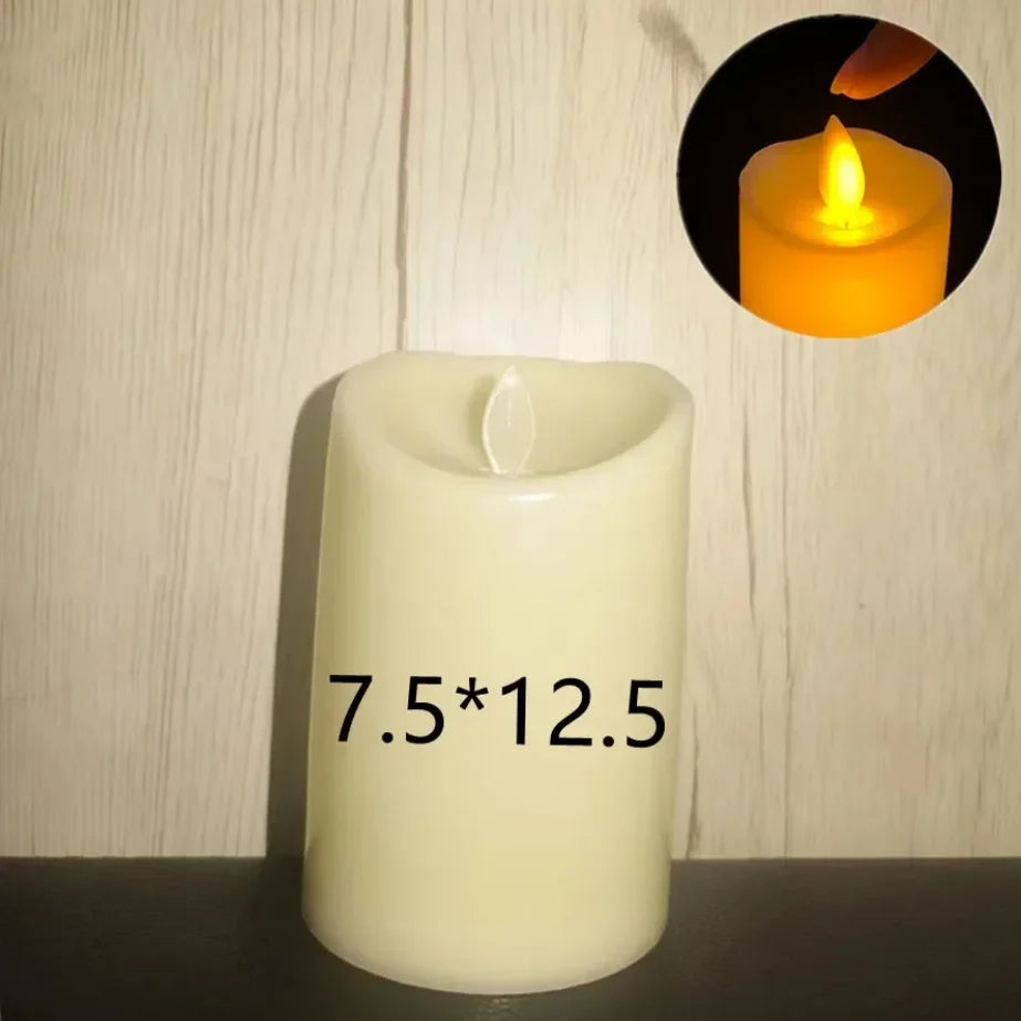 PaaMaa LED Electric Candle Lamp Swing Flameless Candles Battery Powered Candles for Wedding Decor Birthday Party Supplies