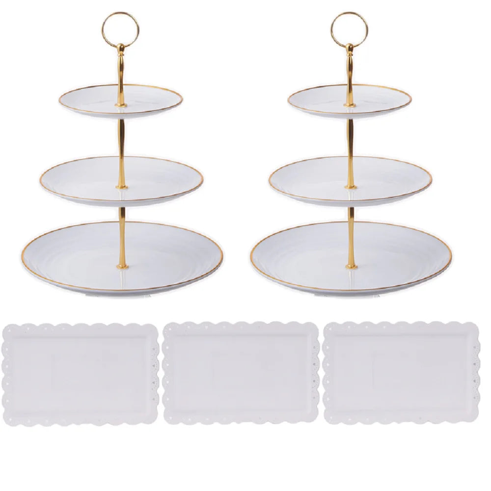 Dessert Table Display Set Cupcake Stand FOR Chocolate Candy Cake Fruit Cookie Tray For Wedding Birthday Baby Shower Tea Party