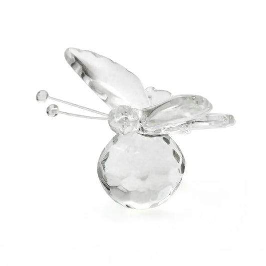 Creative White Crystal Crystal Butterfly Cute Handmade Miniature Figurines Vivid Glass Art Crystal Crafts Birthday
