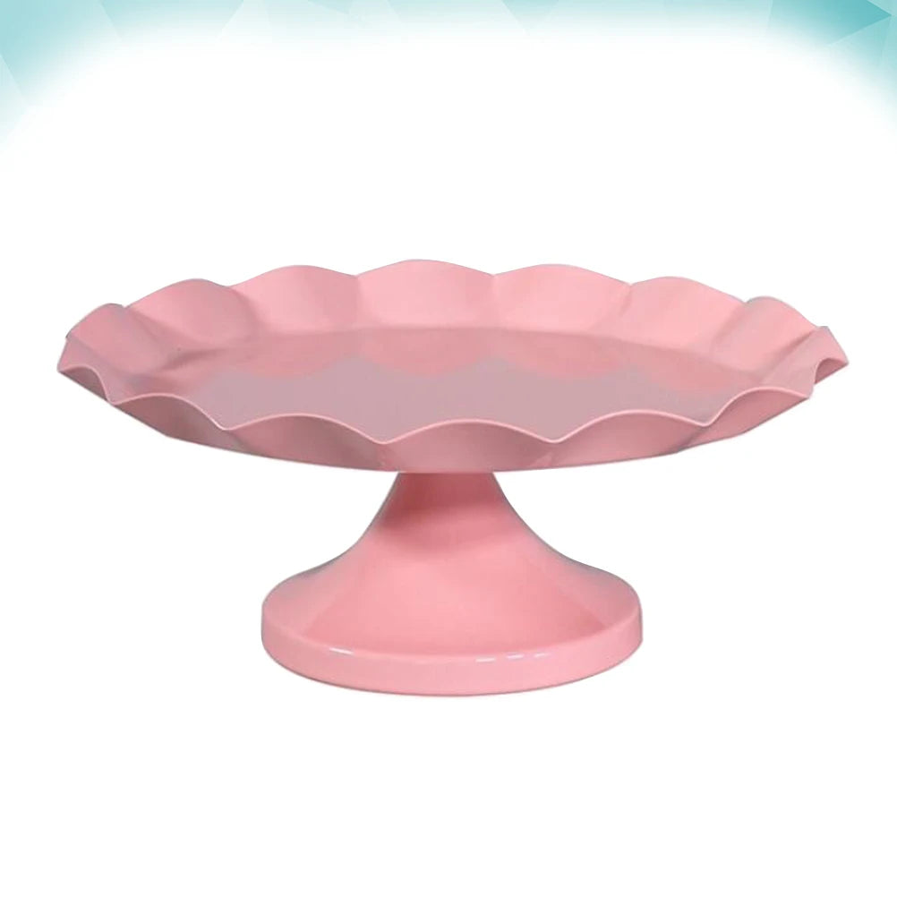 1pc Pink Iron Dessert Stand Large Capacity Cupcake Display Rack Elegant Cake Tray Sweetheart Table Fruit Plate Party Wedding