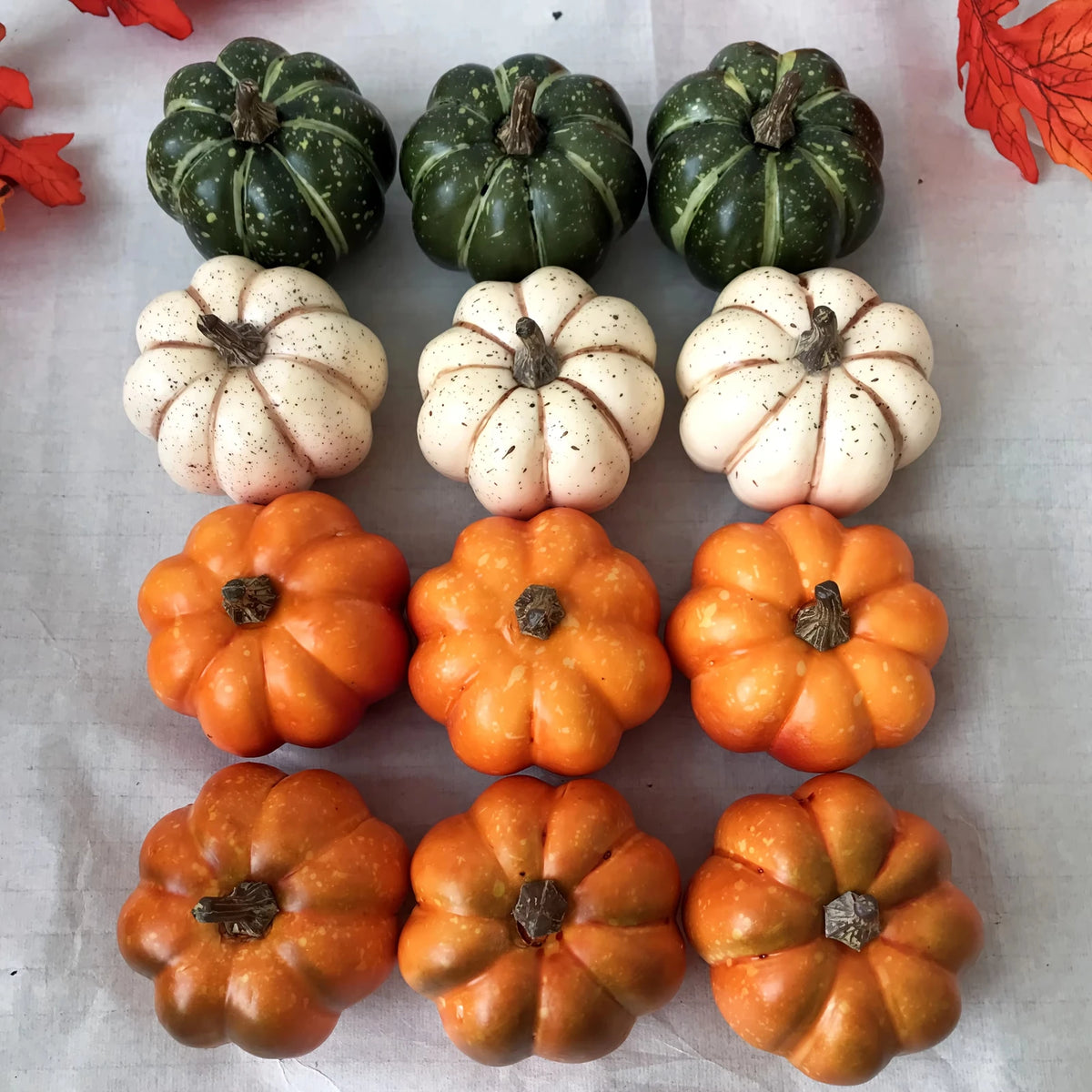 Autumn Mini Pumpkin Decor Set – 9 Pieces