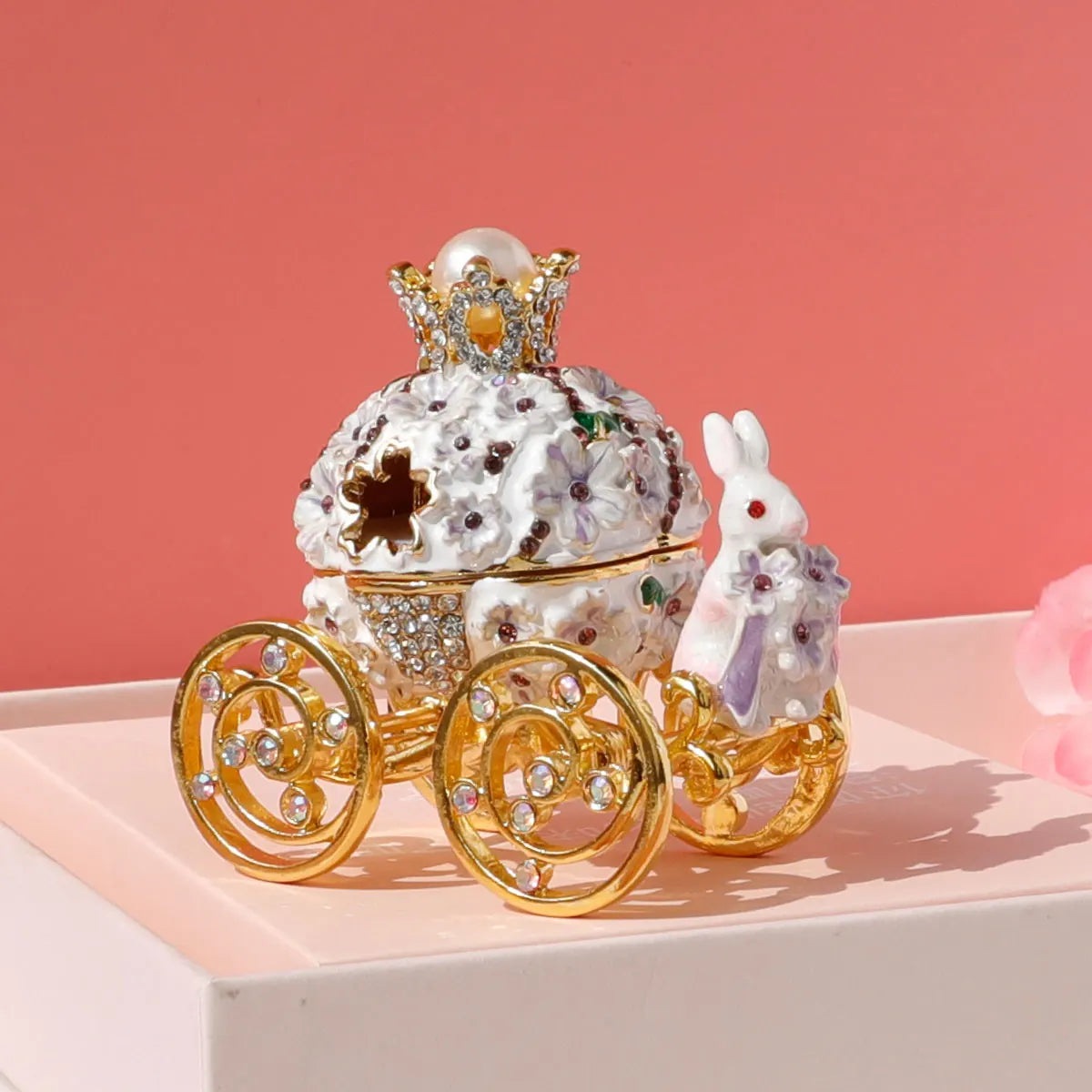 European Creative Jewelry Box Crown Ring Holder Wedding Proposal Gift for Women Earrings Necklace Storage