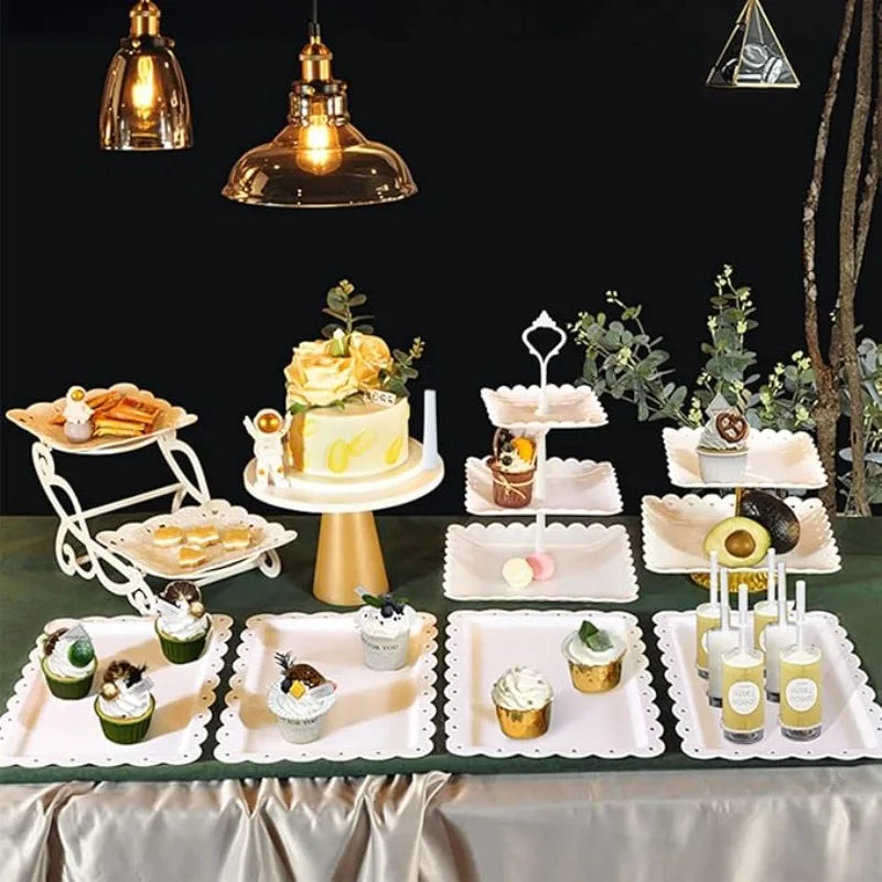 Dessert Table Display Set Cupcake Stand FOR Chocolate Candy Cake Fruit Cookie Tray For Wedding Birthday Baby Shower Tea Party