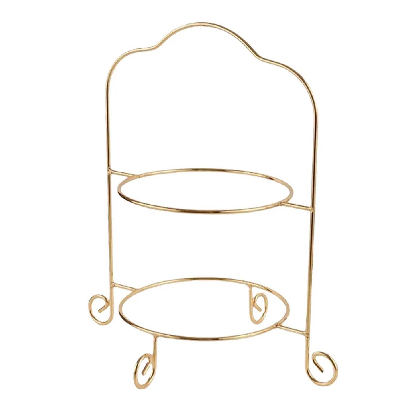 2 Tiered Cake Stand Classic Cookie Display Platter Decoration, For Wedding Home Party Decor Dessert Display Center Rack Metal