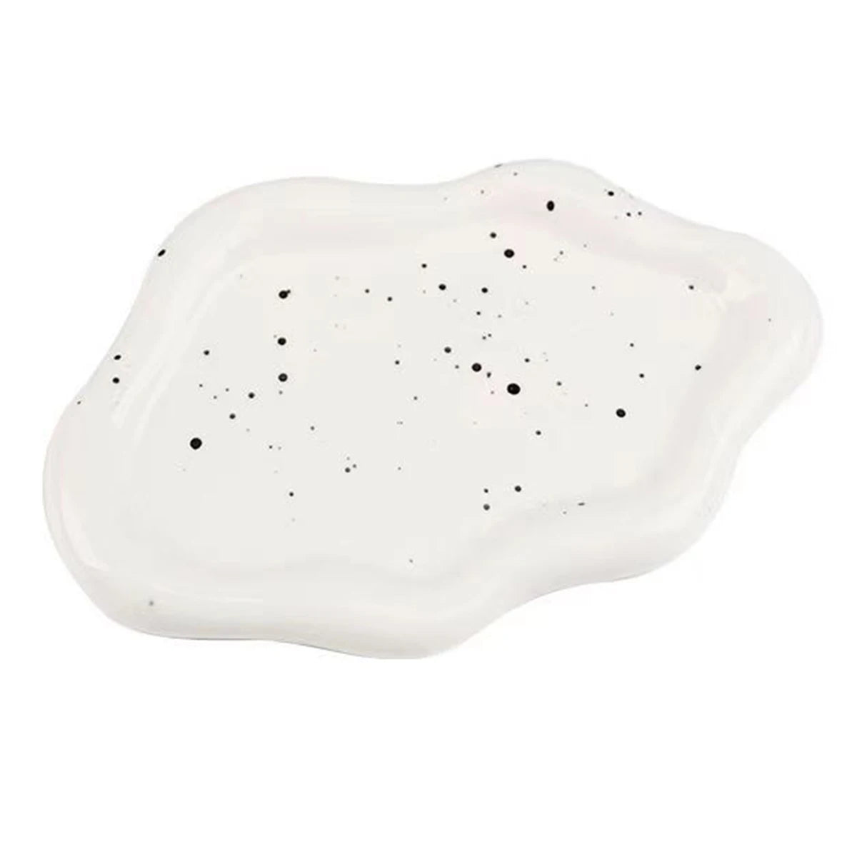 Jewelry Dish Creative White Cloud Shape Ceramic Plate Carving Plaster Decor Watch Keys Tray Holder Household Storage Ornament