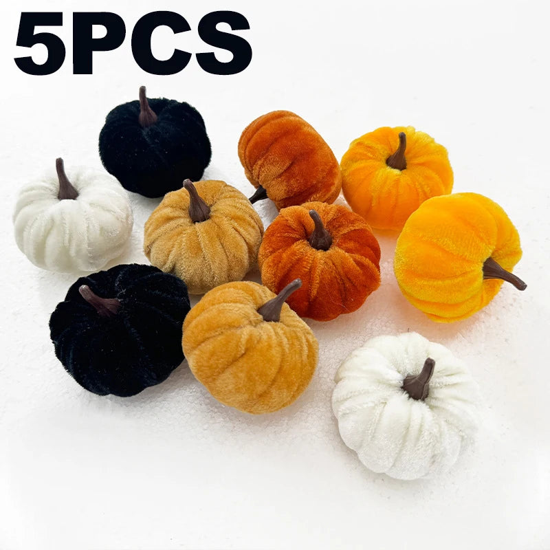 Mini Halloween Pumpkin Decor Set – 5 Pieces