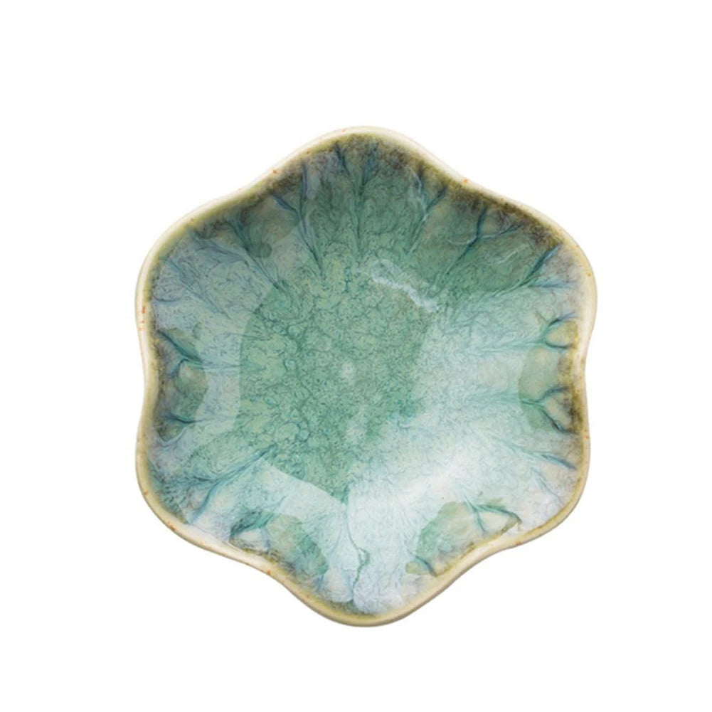 Ceramic Lotus Storage Trays Green Creative Tray For Decoration Jewelry Plate Jewelry Organizer Containers Desktop Decor