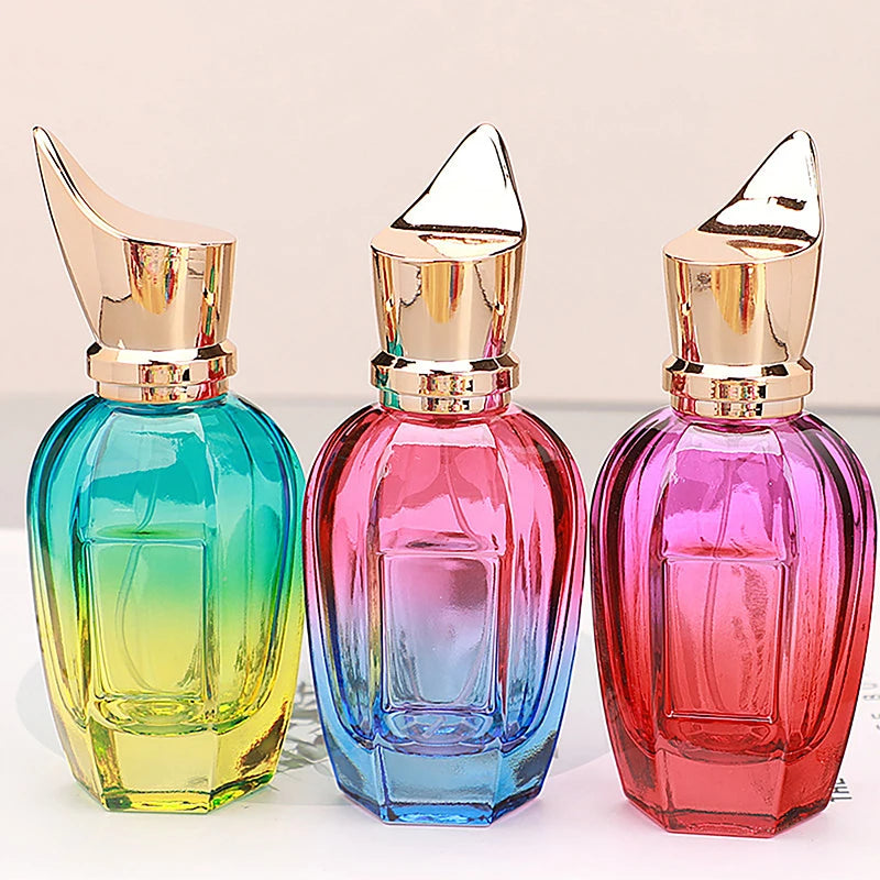 1 Pc Perfume Bottle 30ML 50ML Glass Colorful Large Capacity Perfume Atomizer High Capacity Empty Container Portable Refillable