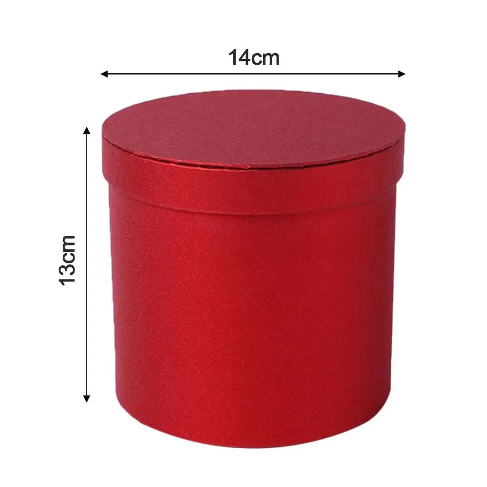 Flower Packaging Boxs Round Cardboard Gift Boxes Rose Wrapping Bag Flower Paper Basket Wedding Day Birthday Valentine's Day