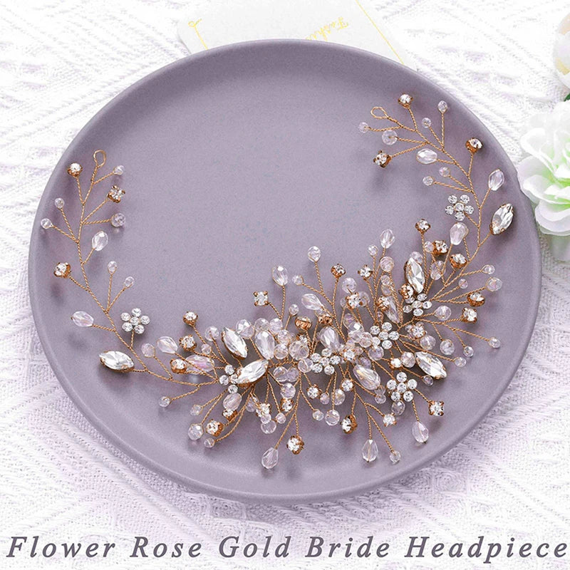 Crystal Wedding Hair Combs Miraculous Women Headbands Accessories Flower Bridal Headpiece Clip Bride Jewelry Gift