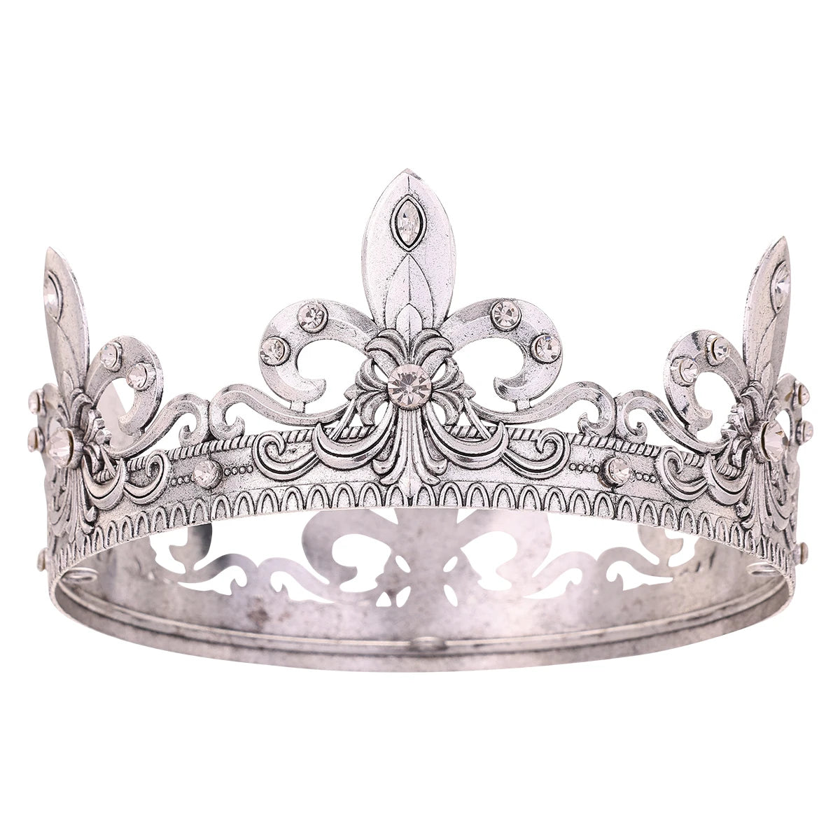Baroque Vintage Crystal Rhinestone Tiaras And Crowns For Women Bride Queen King Diadems Wedding Hair Accessories Party Pageant