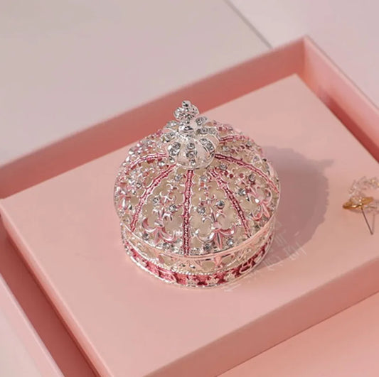 European Creative Jewelry Box Crown Ring Holder Wedding Proposal Gift for Women Earrings Necklace Storage