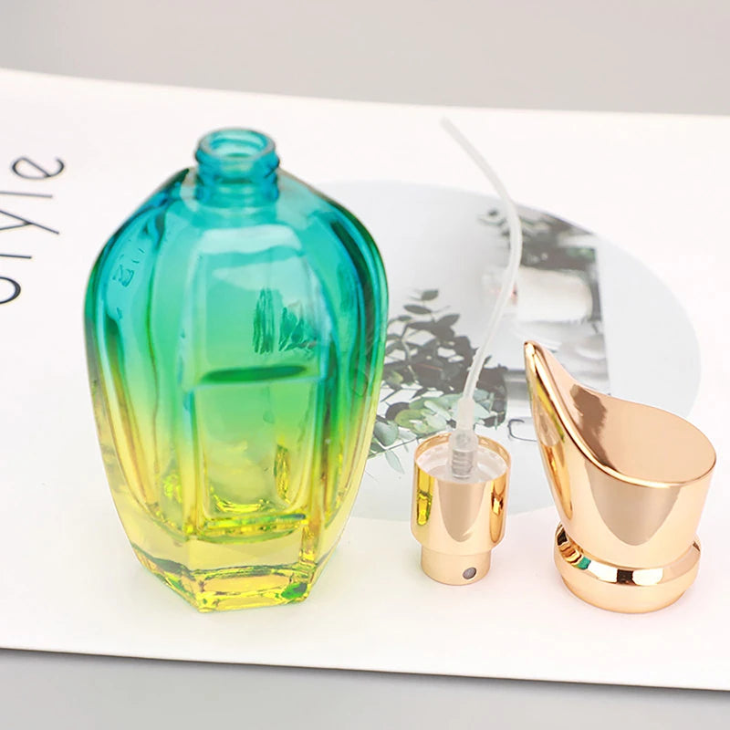1 Pc Perfume Bottle 30ML 50ML Glass Colorful Large Capacity Perfume Atomizer High Capacity Empty Container Portable Refillable