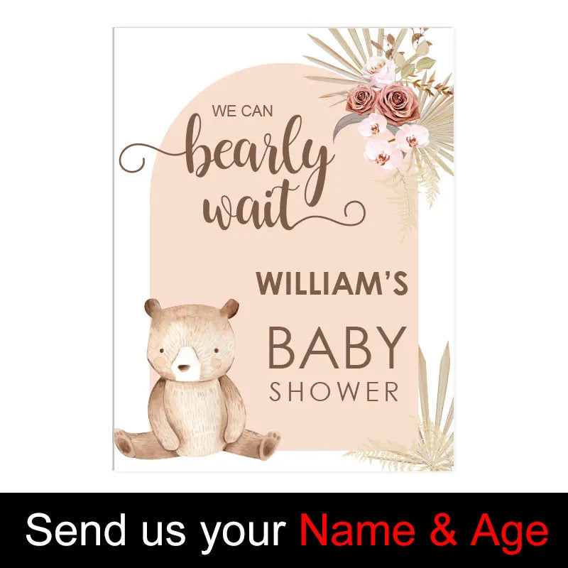 Custom Baby Shower Welcome Sign Board Mosaic Customized Personalized Welcome Baby Shower Sign for Baby Shower Birthday Decoratio
