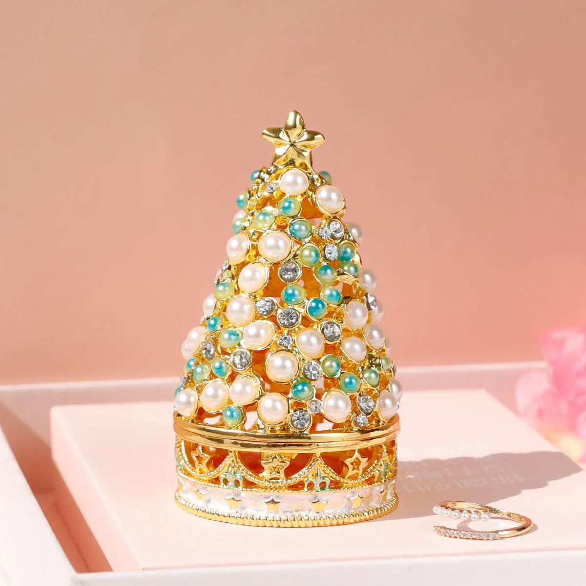 European Creative Jewelry Box Crown Ring Holder Wedding Proposal Gift for Women Earrings Necklace Storage