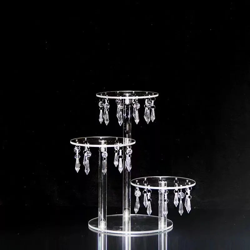 Table Wedding Rotating Acrylic Cake Stand Dessert Display For Birthday Party Decors