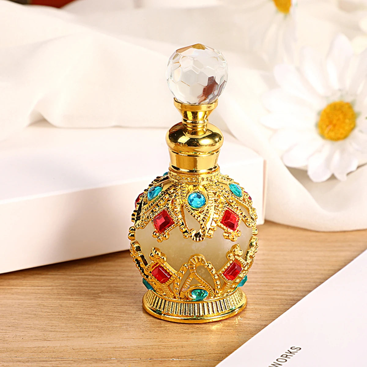 15ML Crystal Vintage Style Perfume Bottle Refillable Perfume Atomizer Perfume Dispensers For Beauty Salon Arab Style