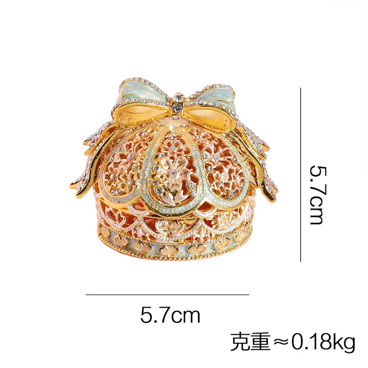 European Creative Jewelry Box Crown Ring Holder Wedding Proposal Gift for Women Earrings Necklace Storage