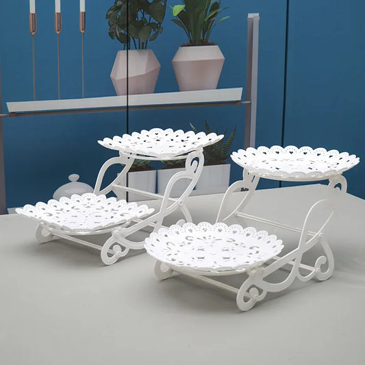 European Style Cake Stand Display Rack Fruit Plate Cupcake Tray Birthday Party Wedding Dessert Table Decorations Desktop Holder